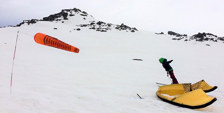 Snowkiting adventures in Thredbo